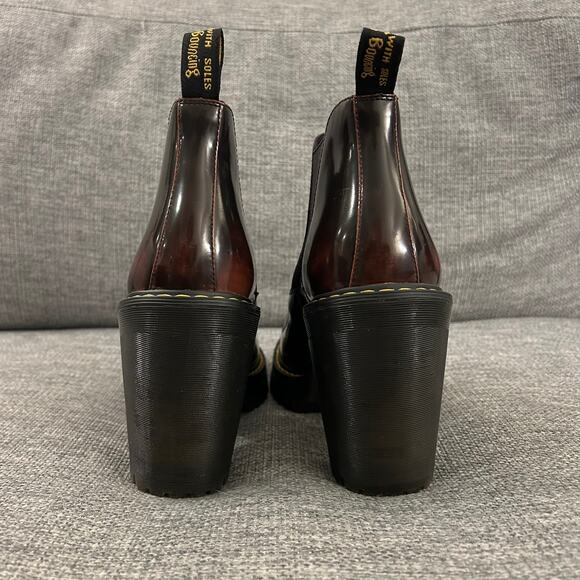Dr. Martens Hurston Heeled Chelsea Boots in RARE Cherry Red Arcadia Worn Once! - Picture 11 of 16